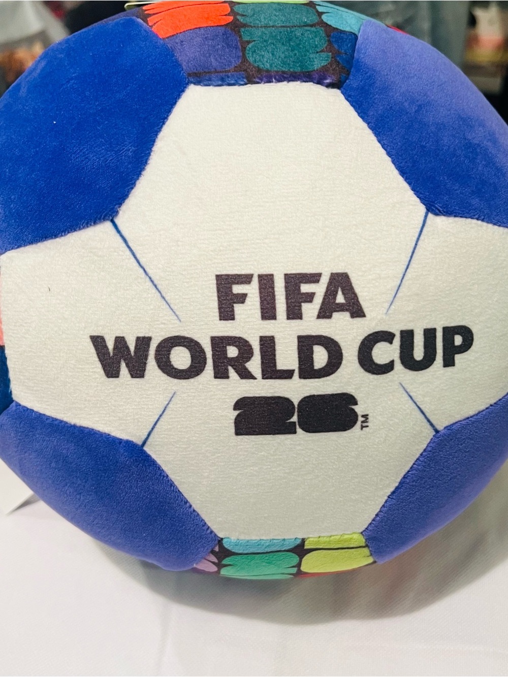 World Cup Plush Soccer Ball - Blue & White